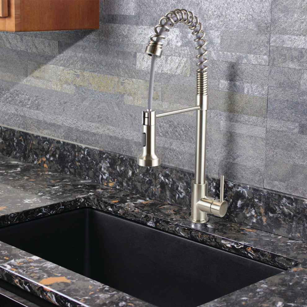 Transolid Cuisine Pro Pull-Out Kitchen Faucet, Luxe Stainless