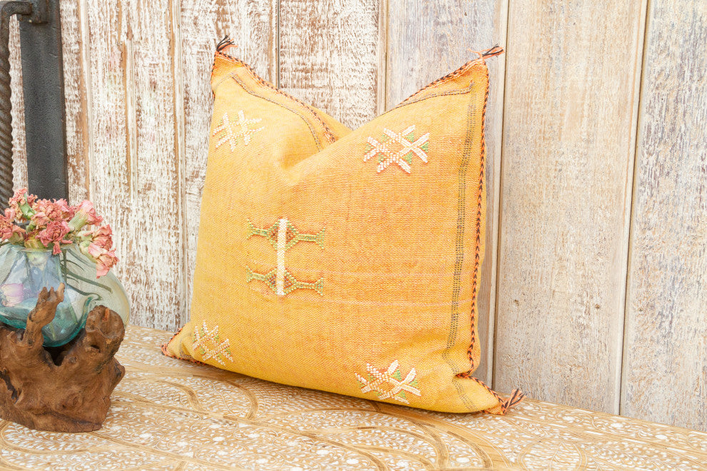Amala Moroccan Silk Rug Pillow