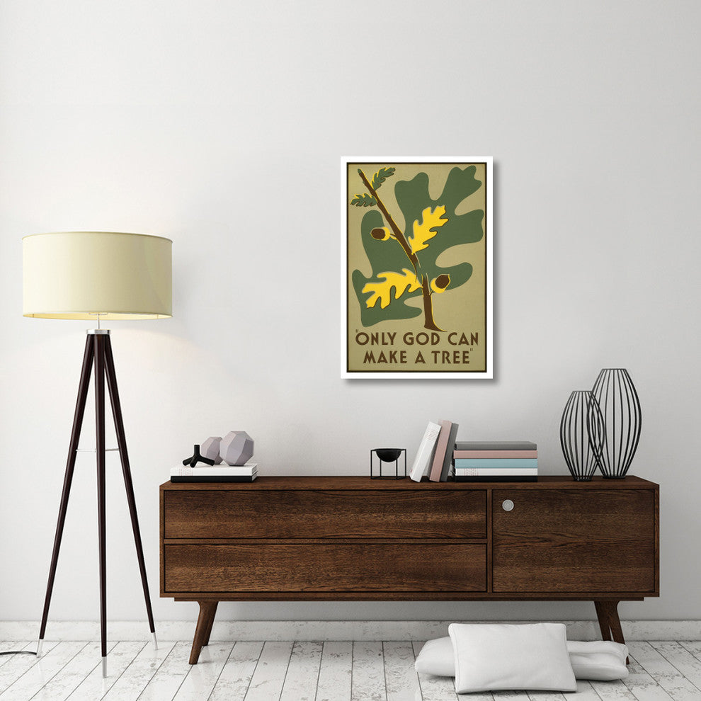"Only God Can Make a Tree, 1938" Paper Print by Stanley Thomas Clough, 26"x38"