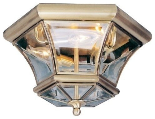 Livex Lighting 3 Light Antique Brass Ceiling Mount - 7053-01
