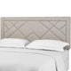 Contemporary Modern Bedroom King Size Headboard, Rivet Nail, Fabric, Beige