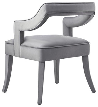 Tiffany Grey Velvet Chair - Grey