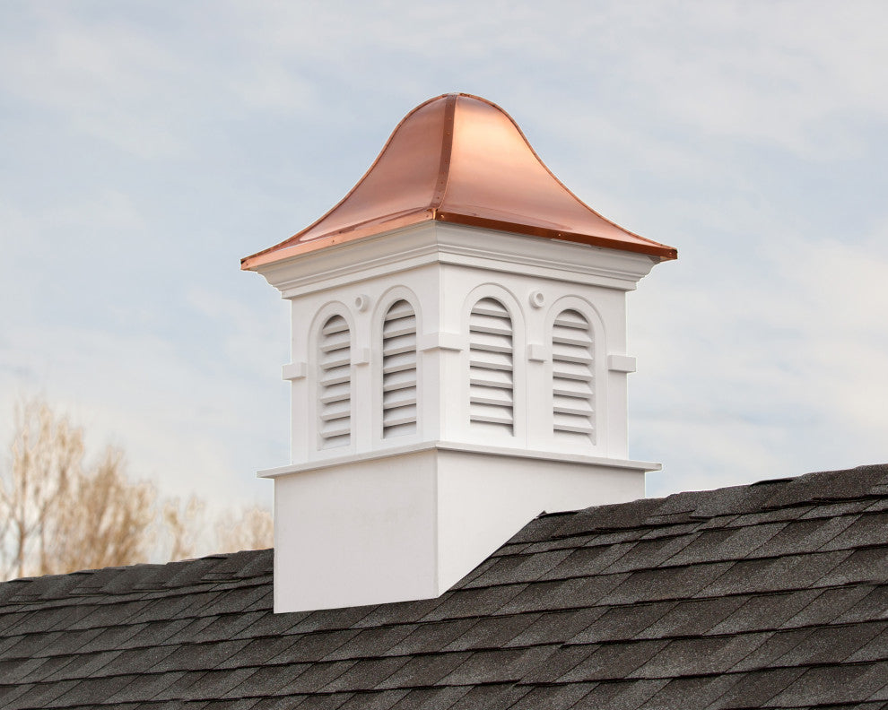 Smithsonian Montgomery Vinyl Cupola With Copper Roof 26" x 42", 36" X 57"