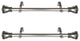 Kettle 1 inch dia. Side Curtain Rod 12-20 inches Long (Set of 2), Satin Nickel
