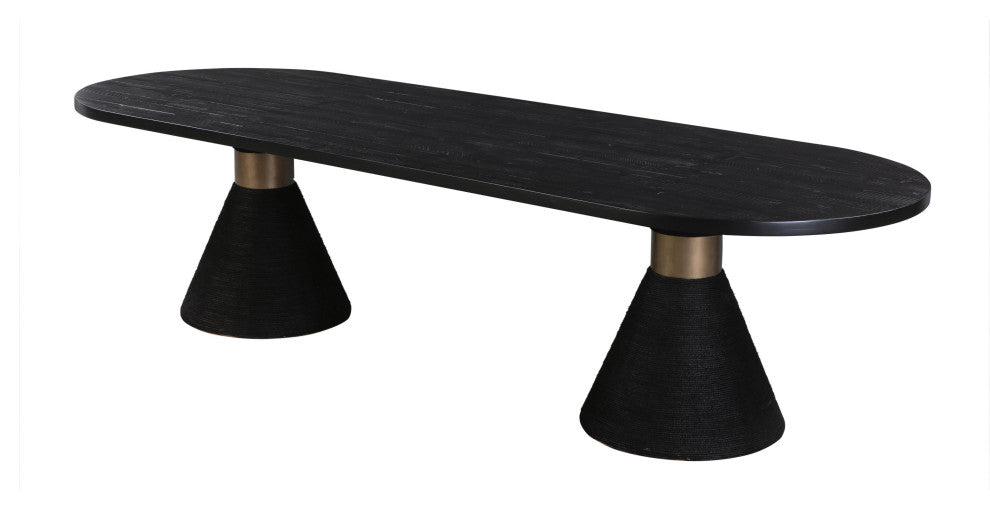 Rishi Black Rope Oval Table