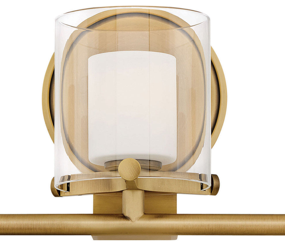 Hinkley Rixon Three Light Vanity, Heritage Brass