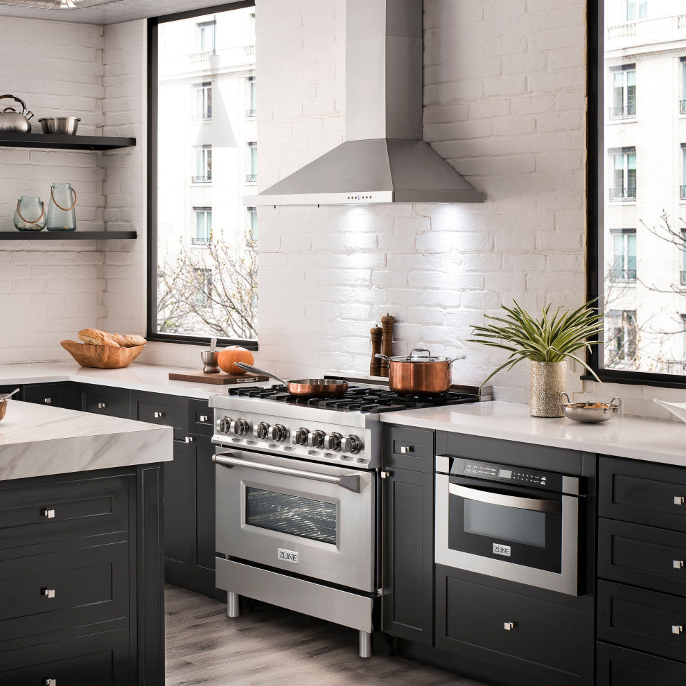 ZLINE 30" Range Hood, Stainless Steel With Set of 2 Charcoal Filters
