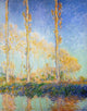 Claude Oscar Monet Three Poplar Trees in the Autumn Wall Decal Print