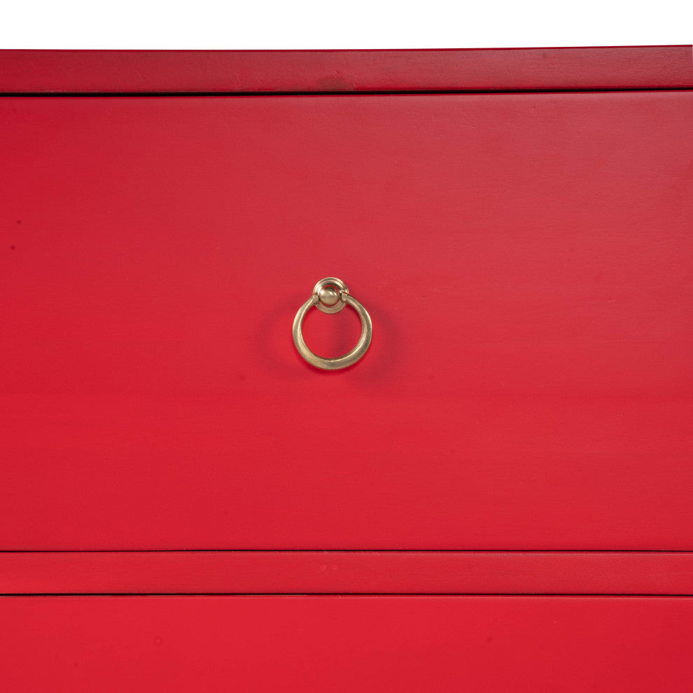 Butler Ardennes Red Campaign Chairside Chest