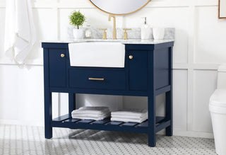 Home Living 22" Farmhouse Blue-Light Bathroom Vanity