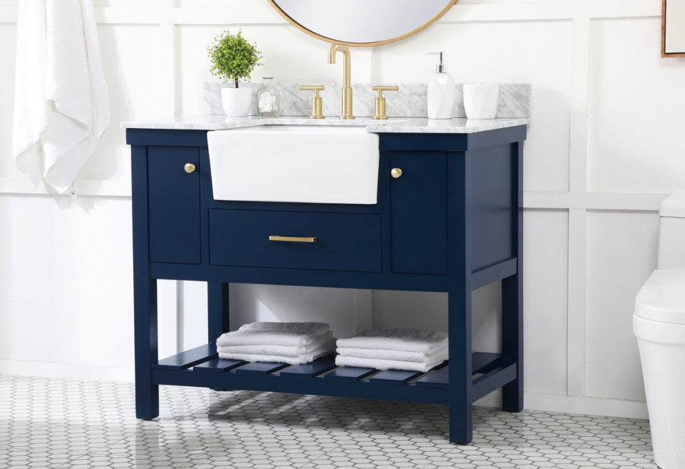 Home Living 22" Farmhouse Blue-Light Bathroom Vanity