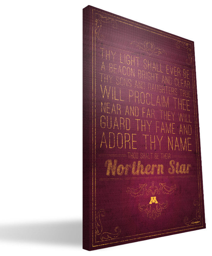 MNX Golden Gophers Song Canvas Print, 16"x24"