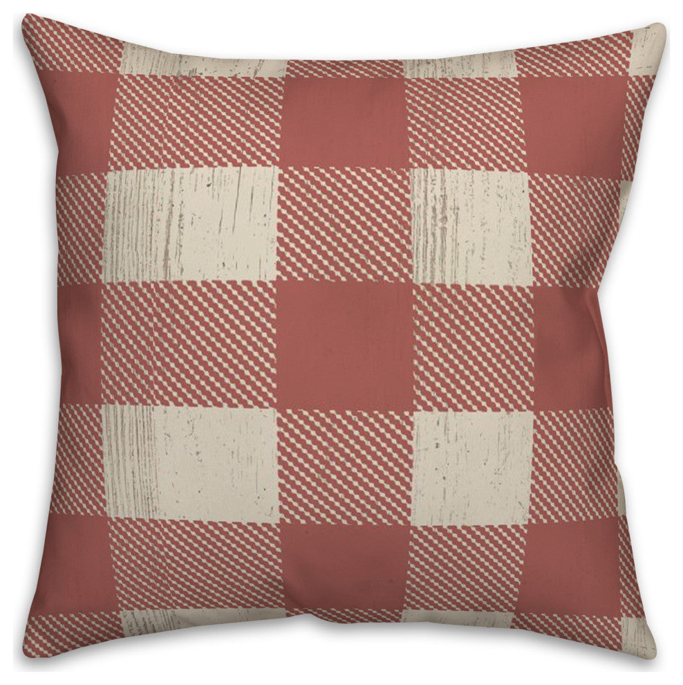 Red Buffalo Check 18x18 Spun Poly Pillow