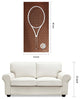 "Louis Vuitton Vibes Racquet" Frameless Floating Tempered Glass Panel Wall Art