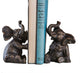 Elephant Bookends, Set of 2, Bronze