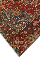 Fine Vintage Bakhtiari Nikolas Red/Eggplant Rug, 8'11 x 11'7