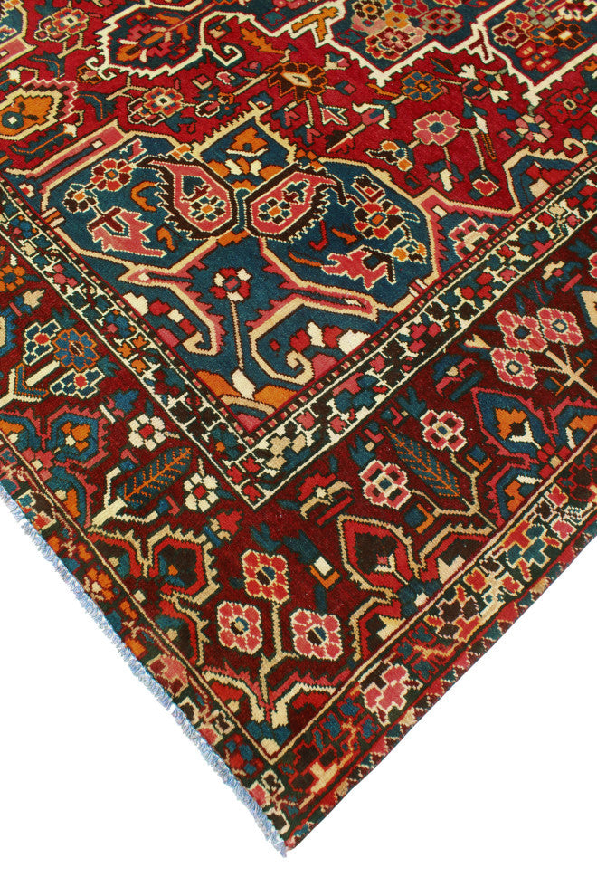 Fine Vintage Bakhtiari Nikolas Red/Eggplant Rug, 8'11 x 11'7
