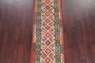 Flat-Woven Southwestern Kilim Turkish 8' Oriental Runner Rug, 8'2"X2'6"