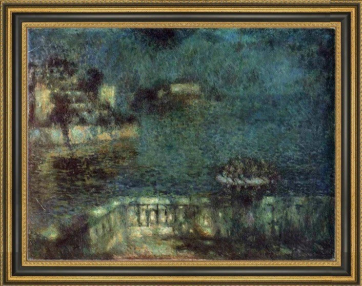Henri Le Sidaner Full Moon Framed Premium Canvas Print, 18"x24"