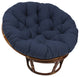 44" Solid Twill Papasan Cushion, Fits 42" Papasan Frame, Navy