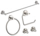 Circular 5-Piece Bathroom Hardware Set, Brushed Nickel