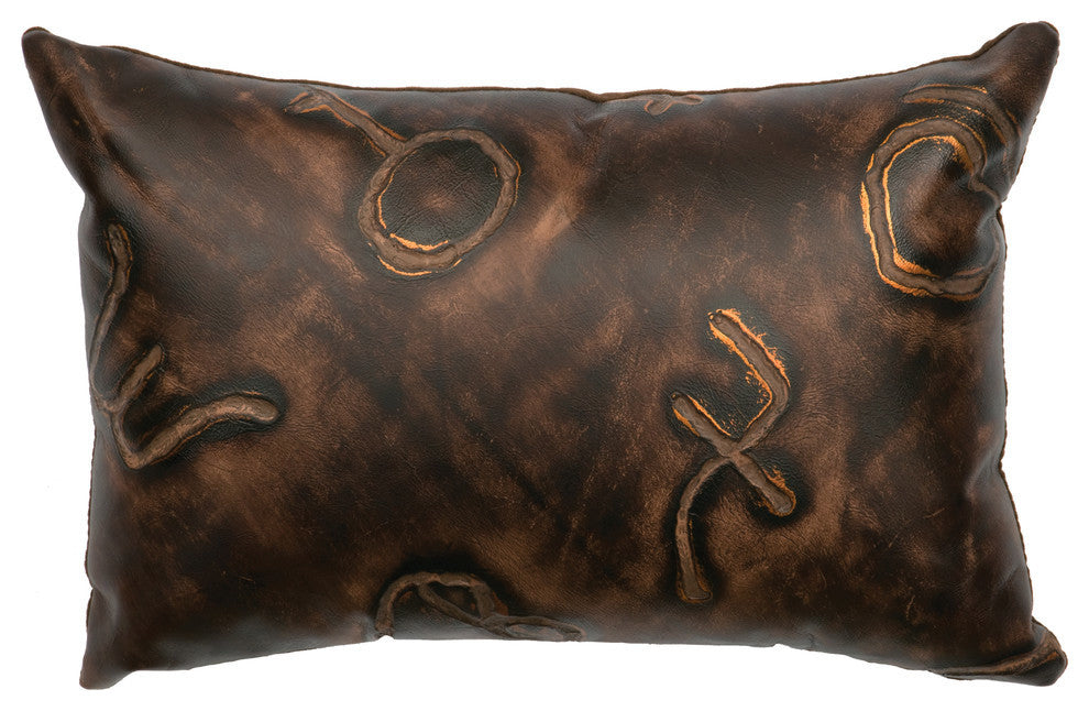 Tombstone Embossed Pillow, 12x18, Fabric Back