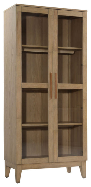 Front-facing full product view on white background, shows cabinet with glass doors.