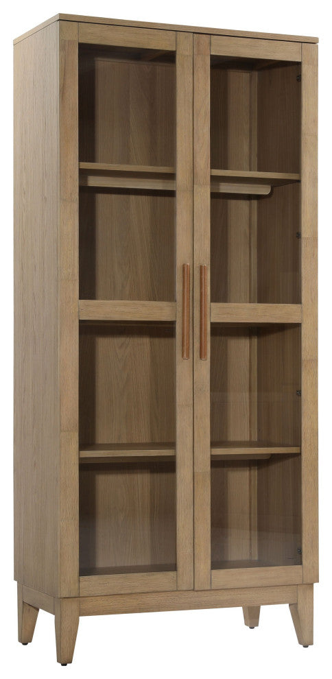 Front-facing full product view on white background, shows cabinet with glass doors.