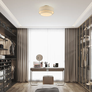 Bellingham 3-Light Antique Gold Leaf Large Semi-Flush