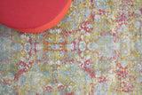 Antolini Handmade Hand Loomed Bamboo Silk and Cotton Green/Rust Area Rug