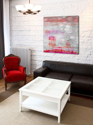 "Silos in Color" Print on Canvas, 48"x48"