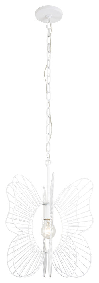 .-     Monarch Butterfly 1-Lt Pendant - White