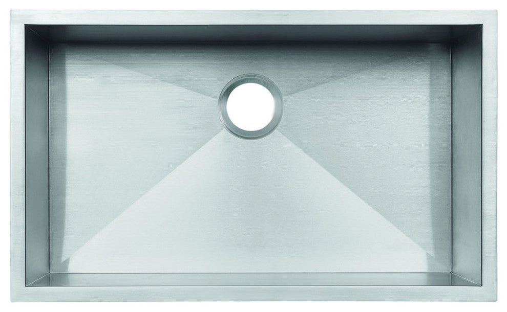 Gourmetier BGKUS281910BN Wishaw Undermount Single Bowl  Kitchen Sink