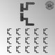Pair Shutter Hinge Wrought Iron 6" H x 6 1/2" W Pack of 15 |