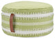 Mina Victory VJ088 Pouf, Green, 20" x 20" x 12"