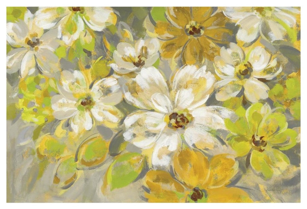 "Scattered Spring Petals" Digital Paper Print by Silvia Vassileva, 62"x42"