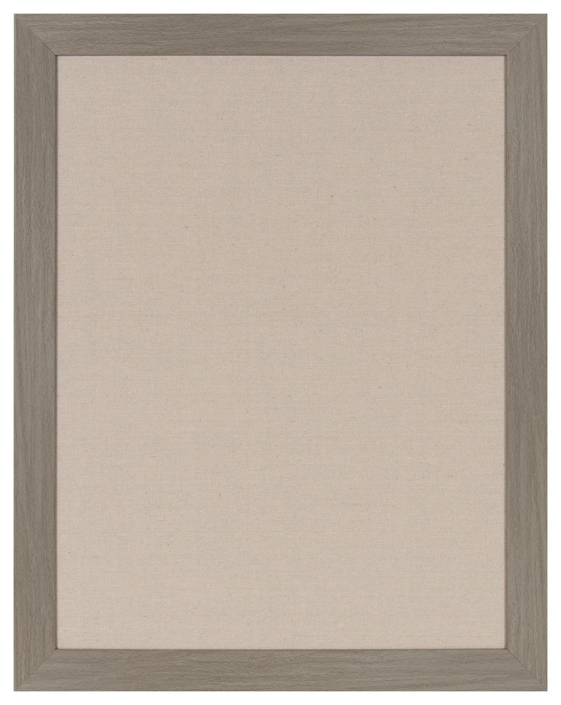Beatrice Framed Linen Fabric Pinboard, Gray 23X29