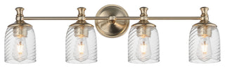 Maxim 21354 Swirl 4 Light 33"W Vanity Light - Satin Champagne