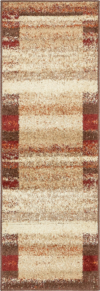 Unique Loom Beige Autumn Maple 2'' 0 x 6'' 0 Runner Rug
