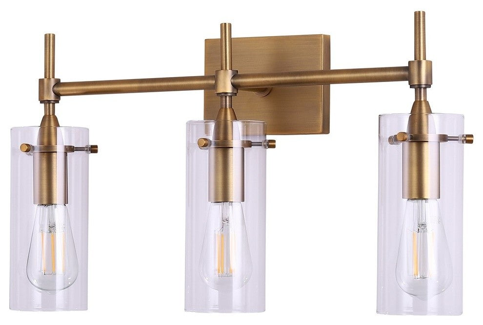 Effimero 3-Light Wall Sconce, Antique Brass