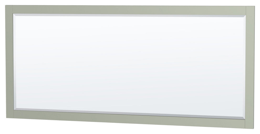 Sheffield 84" Light Green DBL Vanity, White Cult. Marble Top, Sq Sinks, 70" Mrr