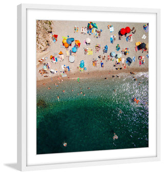 "Packed Beach" Framed Print by Karolis Janulis