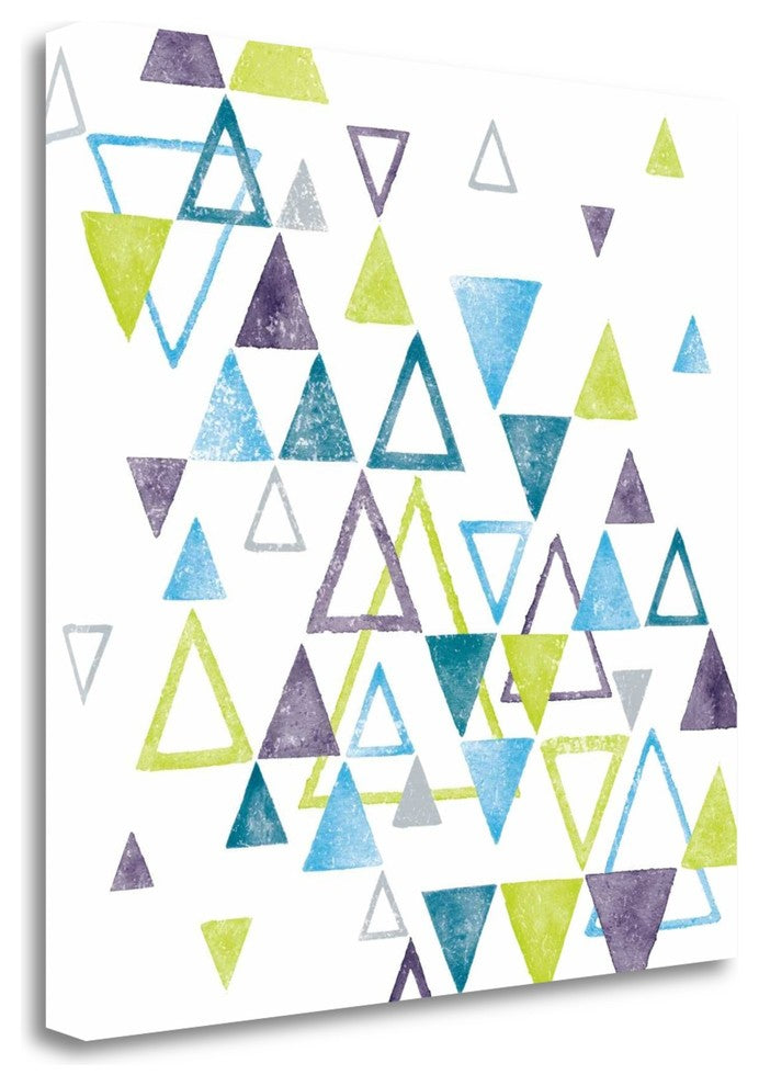"Triangle Tumble I" By Moira Hershey, Giclee Print on Gallery Wrap Canvas
