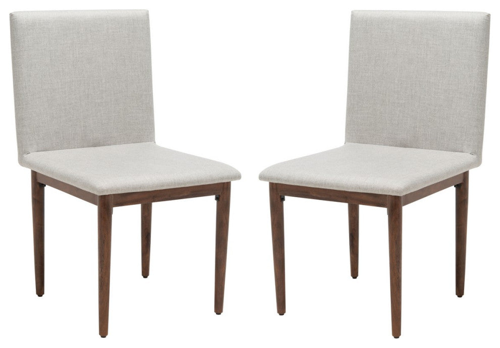 Safavieh Couture Milana Dining Chair Walnut/Light Grey