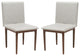 Safavieh Couture Milana Dining Chair Walnut/Light Grey