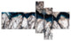 Backlit Mineral Macro, Abstract Canvas Wall Art Print, 60"x32", 5 panels