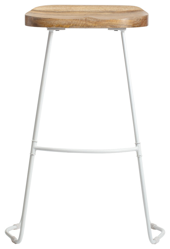 Asher 30" Saddle Seat Bar Stool, Natural