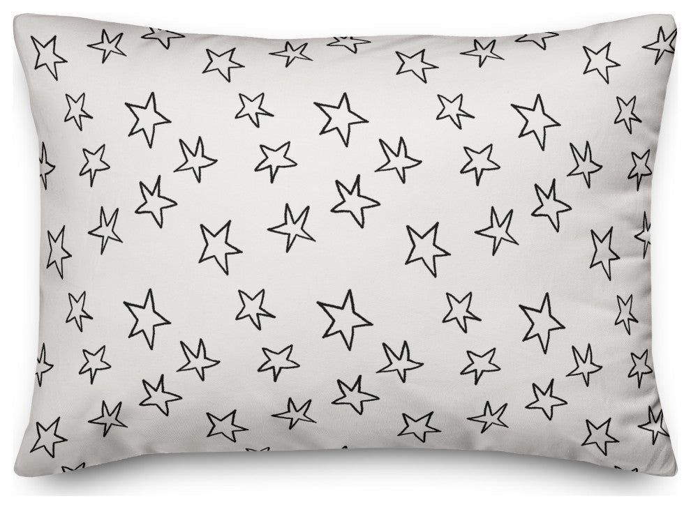 Simple Star Pattern 14"x20" Spun Poly Pillow