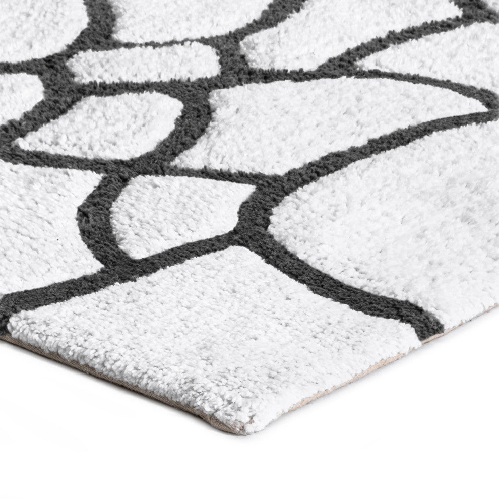 Edington Machine Tufted Bath Mat, Gray, 30x50