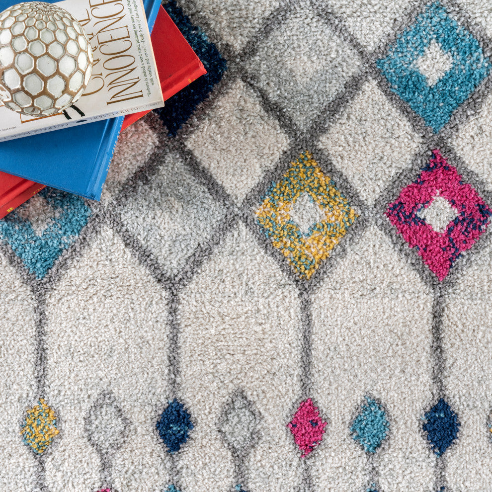 Nuloom Moroccan Blythe Contemporary Area Rug, Multicolor 8'x10'